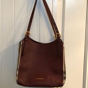 Burberry Small Canter Leather & house check bag